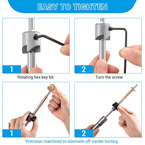 Tondiamo Pen Making Kit Pen Turning Mandrel and Pen Barrel Trimming Set Wood Turning Mandrel #2 Morse Taper Shank with 7mm Drill Bit Mill Cutter Head - WoodArtSupply