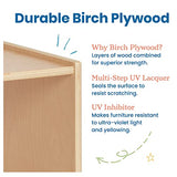 ECR4Kids Single-Sided Book Display, Classroom Bookshelf, Natural ECR4Kids