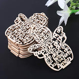 12 Pcs/Pack Wooden Hollow Out Angel for Doll Ornaments Pendants Embellishments for DIY Art Craft Projects Christmas Party Decoration with Rope Easter Youngy