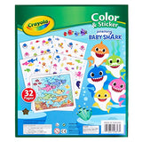 Crayola Baby Shark Coloring Pages and Stickers, Gift for Kids, Ages 3, 4, 5, 6 Color & Sticker Crayola