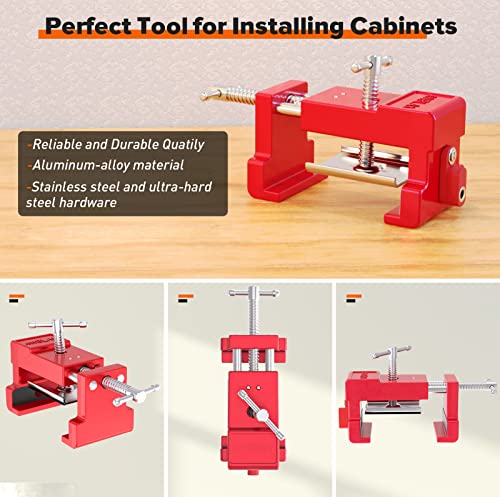 Cabinet Clamps, Cabinet Installation Clamps Cabinetry Clamps Cabinet Face Frame Clamps Cabinet Tools with Two Side Screws and Alignment Plate, 2 Sebupar