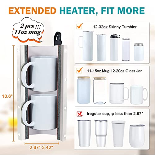 BetterSub Tumbler Mug Heat Press Machine 30 OZ 20 OZ 16 OZ Sublimation Straight Skinny Tumbler Mug Sublimation Print 11 OZ 15 OZ Sublimation Mug Heat BetterSub