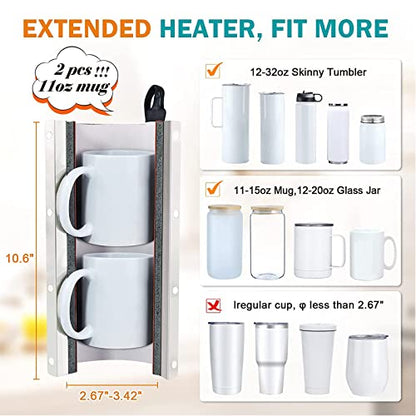 BetterSub Tumbler Mug Heat Press Machine 30 OZ 20 OZ 16 OZ Sublimation Straight Skinny Tumbler Mug Sublimation Print 11 OZ 15 OZ Sublimation Mug Heat - WoodArtSupply