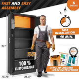 METALTIGER Locking Metal Storage Cabinet | Garage Storage Cabinet with Doors and 5 Adjustable Shelves | 71" Lockable Tool Cabinet | Heavy-Duty Metal METALTIGER
