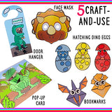 Craftikit ® 20 Dinosaur Crafts for Kids - Award-Winning All-Inclusive Fun Toddler Arts and Crafts Box for Kids - Dinosaur Crafts for Toddlers Ages Craftikit