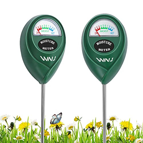 2 Pack Soil Moisture Meter, Plant Water Monitor, Lawn Moisture Meter，Soil Hygrometer Sensor for Gardening, Farming, Indoor and Outdoor Plants WNJ