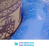 BBDINO Silicone Mold Making Kit,Liquid Silicone for Mold Making 30A Sapphire Blue,High Strength Silicone Rubber Mold Making Kit,1:1 by Volume Ideal BBDINO