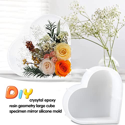 Resin Silicone Molds Large, Heart Resin Molds Silicone, Large Silicone Molds for Epoxy Resin, Deep Casting Resin Molds Epoxy Resin Molds for Flowers MAMUNU