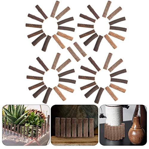 EXCEART 50pcs Natural Stick Birch Tree Sticks Wood Candy Sticks Jumbo Craft Sticks Wood Pop Sticks Wooden Fan Sticks Mini Fence Sticks DIY Wood Toy EXCEART