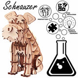 Vyperion 3D Wooden Puzzle Pet Schnauzer Animal Box | DIY Plywood Craft Model Kit for Adults, Teens & Children | Educational Brain Teaser STEM Puzzles Vyperion