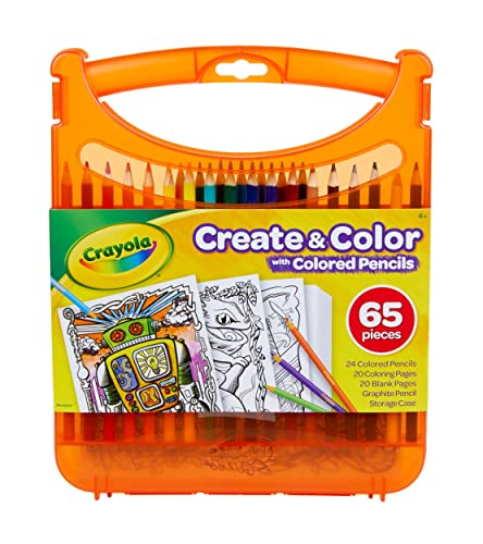 Crayola Colored Pencils Coloring Art Case with Coloring Pages, Gift For Kids, Ages 4, 5, 6, 7, 8, Packaging May Vary Crayola