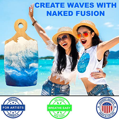 Epoxy Resin Art Resin Crystal Clear Formula- The Artist's Resin for Coating, Casting, Resin Art, Geodes, Tabletop, Bar Top, Live Edge Tables, River NAKED FUSION
