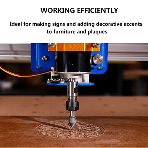 SpeTool 45 Degree V Groove Router Bit Carbide Tip V Bit with 1/4 Shank 1/2 Inch Cutting Diameter CNC Woodworking Engraving Carving Bits SpeTool