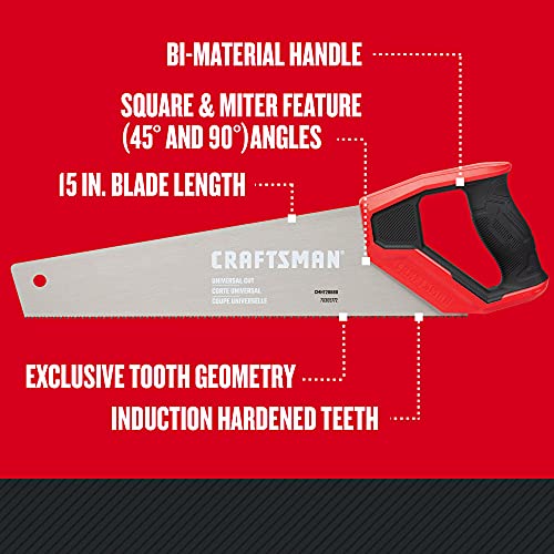 CRAFTSMAN Hand Saw, 15-Inch (CMHT20880) - WoodArtSupply