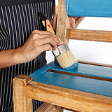 Chalk Wax Paint Brush 4PCs Set Including 3 Small Paint Brushes for Furniture Painting and 1 Large Chalk Brush, Bristle Paint Brushes Set Compatible MODERN ART SUPPLIES A PRODUCT OF SMARTVISION CO