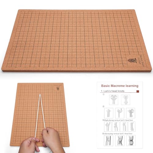 12X16 in Macrame Board for Braiding & Cording: Macramé Project Board for Braiding Bracelet Creating Macrame and Knotting Creations (12X16IN) MicoSim