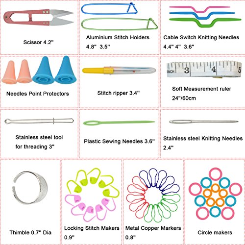 Dxhycc New Basic Knitting Tools Accessories Supplies with Case Knit Kit Lots Dxhycc