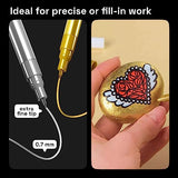 Metallic Acrylic Paint Pens for Rock Painting, Stone, Ceramic, Glass, Wood, Fabric, Canvas, Metal, Scrapbooking (6 Pack) Set of 3 Gold & 3 Silver ARTISTRO