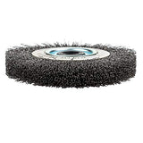 Forney 72895 Wire Bench Wheel Brush, Industrial Pro Crimped with 1/2-Inch Through 2-Inch Multi Arbor, 6-Inch-by-.012-Inch Forney