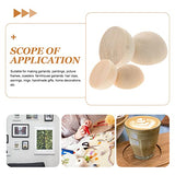 Yardwe 200pcs Wooden Hemisphere Unfinished Spacer Beads Half Craft Balls White Spray Paint Wood Unfinished Wood Beads Wood Rings for Crafts Lotus Yardwe