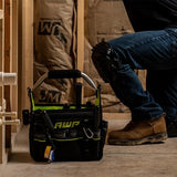 AWP 12 Inch Pro Tool Tote with Rotating Handle for Easy Tool Access, Water-Resistant Construction AWP