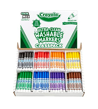  Crayola Washable Markers - Black (12ct), Kids Broad