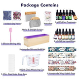 DIY Soap Making Kit, Soap Making Supplies with 3.3 lbs Soap Base, Soap Mold, Glass Measuring Cup, Liquid Dyes, Wavy Straight Scraper, Silicone SOLIGT