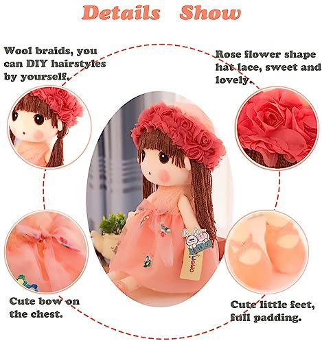 HWD Kawaii Flower Fairy Stuffed Soft Plush Toy Doll Girls Gift, 18 Inch (Pink) - WoodArtSupply