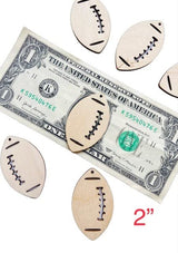 Choose your Size (12pc to 48pc) Unfinished Wood Laser Cutout Football Dangle Earring Jewelry Blanks Shape Crafts Made in Texas (Custom Sizes) Texan Wood Crafts
