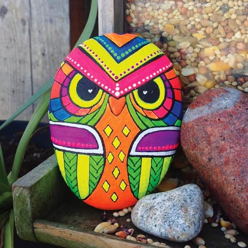 Craft Maker: Ultimate Rock Painting Kit - DIY Rock Painting for Adults, All-in-One Kit, Neon Metallic & Glow Paints, Unique Easy-to-Follow Projects