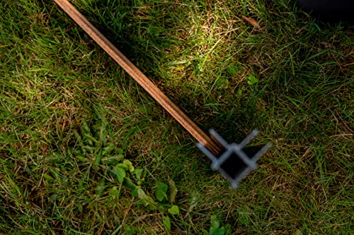 Vita Mezza 4 Foot x 4 Foot x 11 inch Cedar Wood Modular Garden Bed with Black Aluminum Posts, FSC, Woodgrain, Golden Brown, Pre-Stained, VT17703 Vita