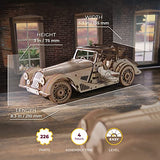 UGEARS Sports Car Rapid Mouse - 3D Car Model Puzzle with Powerful Dual Engine System - 3D Wooden Puzzles for Adults - Challenging Roadster Model Car UGEARS
