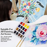 Bougimal 32 Pieces Paint Brush Set, Artist Series, Nylon Bristles with Round, Filbert, Flat, Fan, Angle, Fine Detail Brush, Suitable for Artists and Bougimal