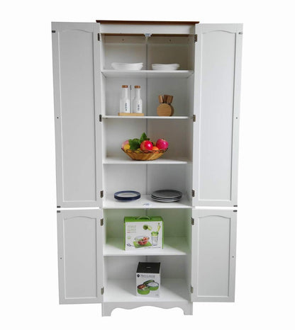 Homecharm-Intl 23.8W x 11.8D X 72.2H -Inch Tall Storage Cabinet, White (HC-004)