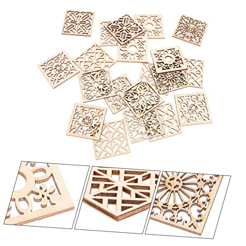 NOLITOY 20pcs Wood Crafts Wooden Shapes for Crafts Wood Flower Slices  Unfinished Wood Discs Wooden Pieces Wooden Pieces for Crafts Wooden  Ornaments