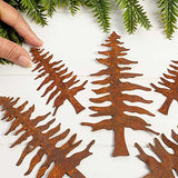 Group of 10 Assorted Rusty Pine Tree Cutouts for Christmas Decorating and Primitive Displays by Factory Direct Craft Factory Direct Craft