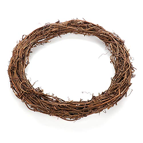 TRRAPLE 6Pcs Grapevine Wreath, Vine Branch Wreath DIY Crafts Rattan Wreaths Decorative Wooden Twig for Holiday Home Wedding Party Decor, 6 Inch - WoodArtSupply