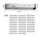 Jiayouy 13 Pieces Luthier Tools Including 32 Blades Feeler Gauge 9pcs Understring Radius Gauge Guitar Neck Notched Straight Edge String Action Gauge Jiayouy