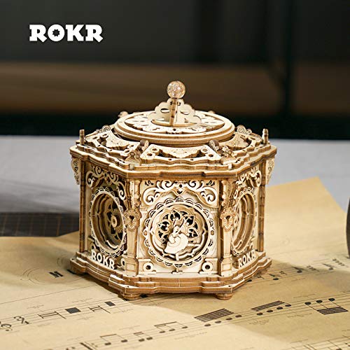 ROKR 3D Wooden Puzzles Music Box (Secret Garden) - Model Kits for Adul ...