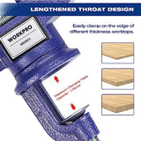 WORKPRO Bench Vise, 2.5 Inch Jaw Width Universal Table Vise, 360°Swivel Base Home Vice Bench Clamp with Magnetic Jaw Pads, Portable Clamp-on Vise WORKPRO