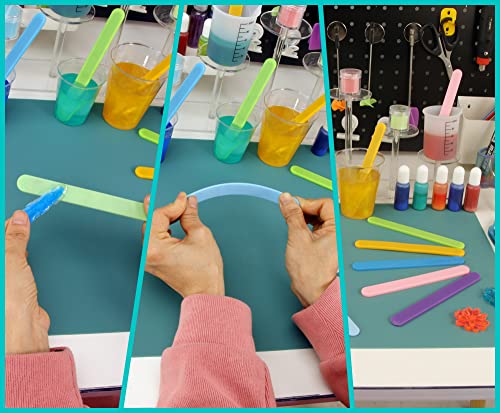 5 PCS Silicone Stir Sticks, Reusable Silicone Popsicle Sticks with 3PCS Silicone Brushes for Mixing Resin, Epoxy, Liquid, Paint, Making Glitter WAQONUY