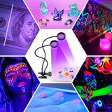 inShareplus Dimmable 395nm~405nm UV Resin Light with USB,10W Portable UV Dual Black Clamp Lights, Gooseneck Curing Lamp with Clip for UV Glue Resin inShareplus