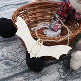 LIOOBO 20PCS Halloween Ghost Festival Decoration Props Puzzle Graffiti Wood Chip Bat Wooden Pendant for Arts and DIY Crafts Creative Decorations LIOOBO
