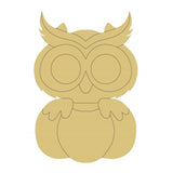 Pumpkin Owl Design by Line Unfinished Wood Cutout Fall Autumn Seasonal Cute Pumpkin Animal Canvas Style 2 Art 1 Diverse Woodworking