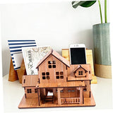 VICASKY Wooden Mini House DIY Mini House Craft Wood Ornaments Unfinished Wood Brain DIY Wood Toy Tiny House DIY for Kids Art and Craft for Kids Toys VICASKY