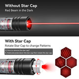 MIPREZT Rechargeable Red Laser Pointer High Power, Long Range Laser Pointer Beam Pen, Strong Lazer Pointer with Star Cap, Red Laser Light for Dogs MIPREZT