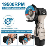 ZFULVO Cordless Brush Angle Grinder Kit, 19500rpm Mini Electric Angle Grinding Tool with 1pcs 16.8V 2000mAh Batteries and 5-Cutting Discs, Grinder ZFULVO