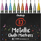 Chalkola Vintage & Metallic Bundle - 10 Metallic and 10 Vintage Markers Chalkola