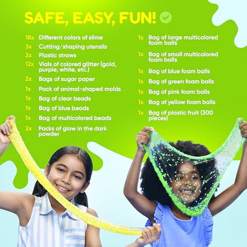 Ultimate Slime Kit for Girls 10-12 | Perfect Toys for Girls 7-12 Years Old | Complete DIY Slime Making Kit for Kids and Boys | Christmas Party Favors Zen Laboratory