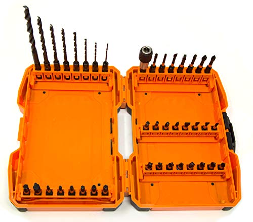 WEN DB1440 40-Piece 1/4-Inch Hex Shank Impact-Rated Quick-Release Screwdriver and Drill Bit Set WEN